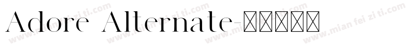 Adore Alternate字体转换